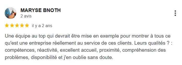 Avis Google client 1