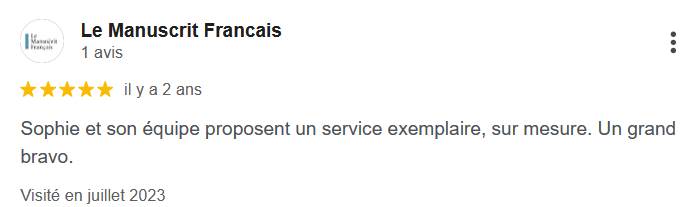 Avis Google client 10