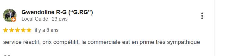 Avis Google client 15